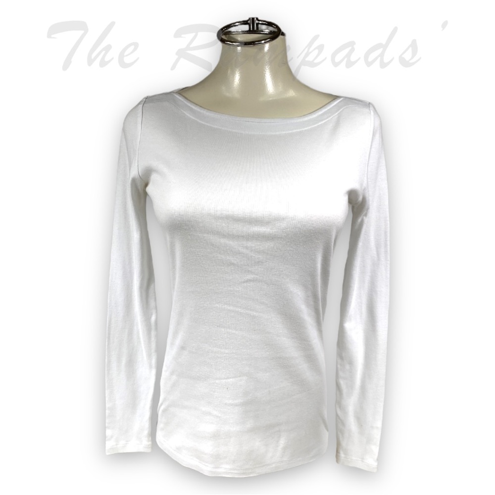Gap Solid White Long-sleeve T-shirt Size Women’s Small